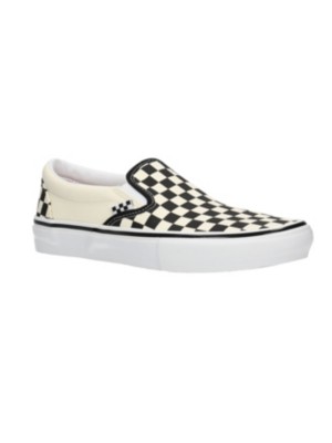 Girls slip best sale on checkered vans